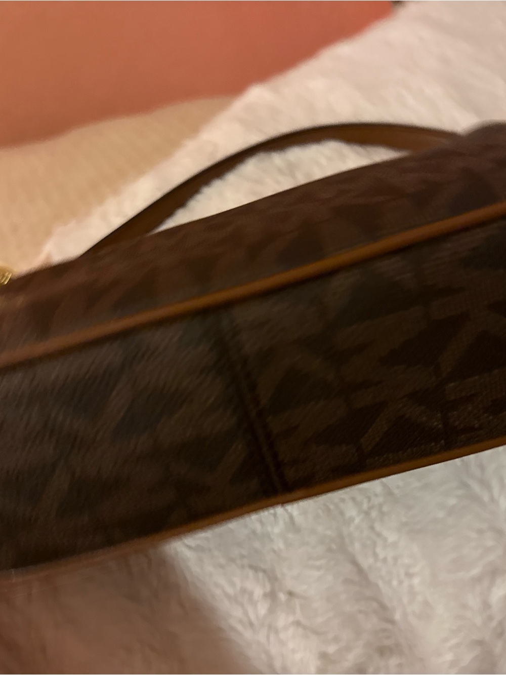 Michael Kors Brown MK Signature jet set Pouchette. / shoulder bag/ NWT - Picture 7 of 10